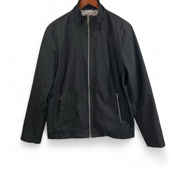 Calvin Klein Black Jacket Men’s Size Large Full Zip - Picture 1 of 15
